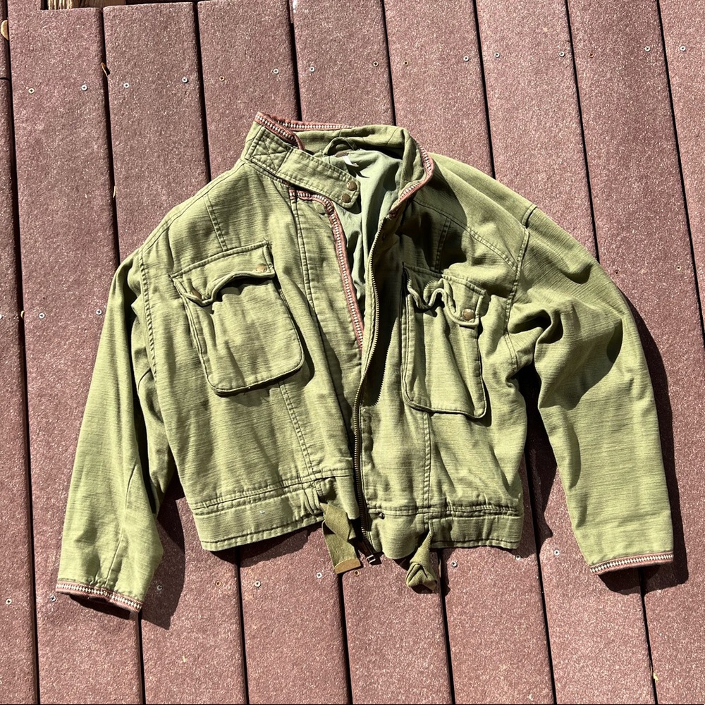 Free People Green Utility Jacket